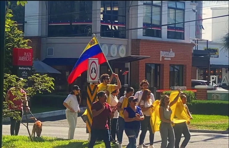 Marcha libertaria en solidaridad con el pueblo venezolano