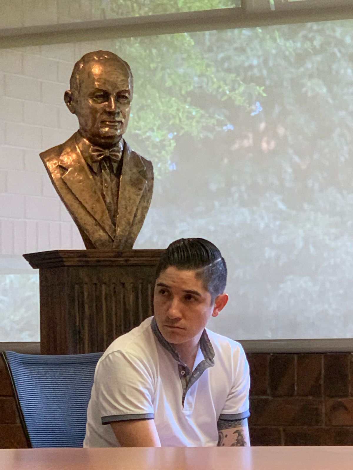 Camilo Bello durante el Tercer Congreso Libertario